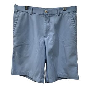 Peter Millar Shorts Men's 33 9" Inseam Blue Golf Crown Sport Wicking *READ*
